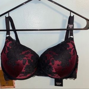 Torrid Merlot Lace Push-up Bra